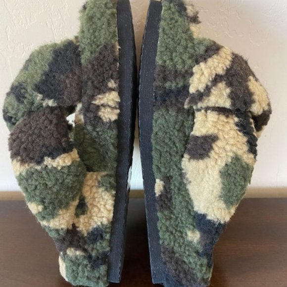Mix No.6 Amatta Faux Shearling Slipper Camouflage Size 5M - Picture 8 of 11